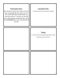 Cooking Identification Flash Cards, Page 37