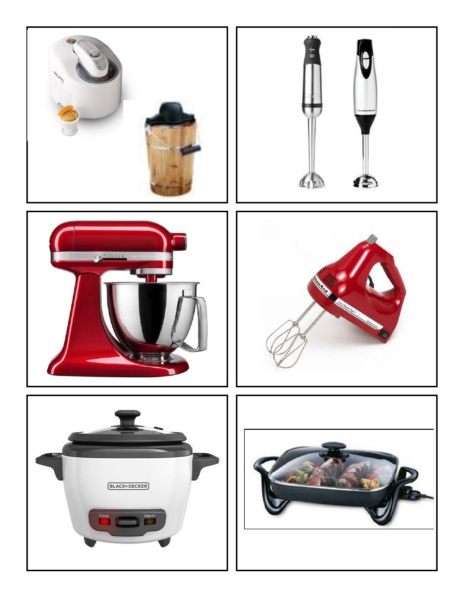 Cooking Identification Flash Cards, Page 4