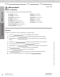 Spanish Worksheet: Challenges to the Environment - Mcdougal Littell, Page 12
