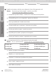 Spanish Worksheet: Challenges to the Environment - Mcdougal Littell, Page 18