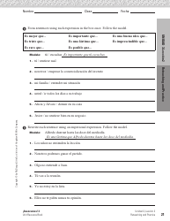 Spanish Worksheet: Challenges to the Environment - Mcdougal Littell, Page 21