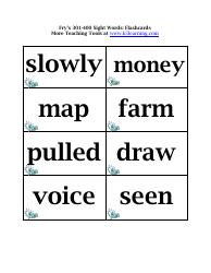 Fry&#039;s 301-400 Sight Words Flashcards, Page 10