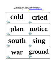 Fry&#039;s 301-400 Sight Words Flashcards, Page 11