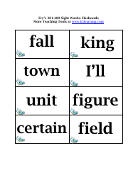Fry&#039;s 301-400 Sight Words Flashcards, Page 12