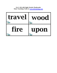 Fry&#039;s 301-400 Sight Words Flashcards, Page 13