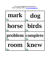 Fry&#039;s 301-400 Sight Words Flashcards, Page 2