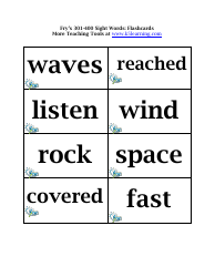 Fry&#039;s 301-400 Sight Words Flashcards, Page 7