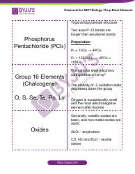 Biology Flashcards - the P-Block Elements, Page 4