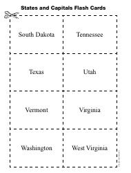 States and Capitals Flash Cards - Pearson Scott Foresman, Page 11