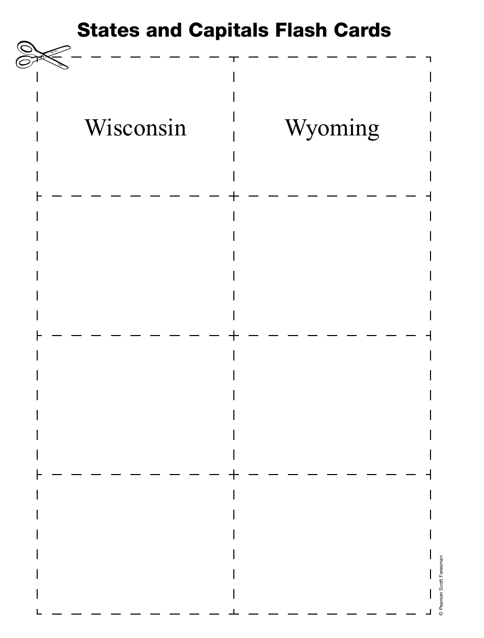 States and Capitals Flash Cards - Pearson Scott Foresman, Page 13