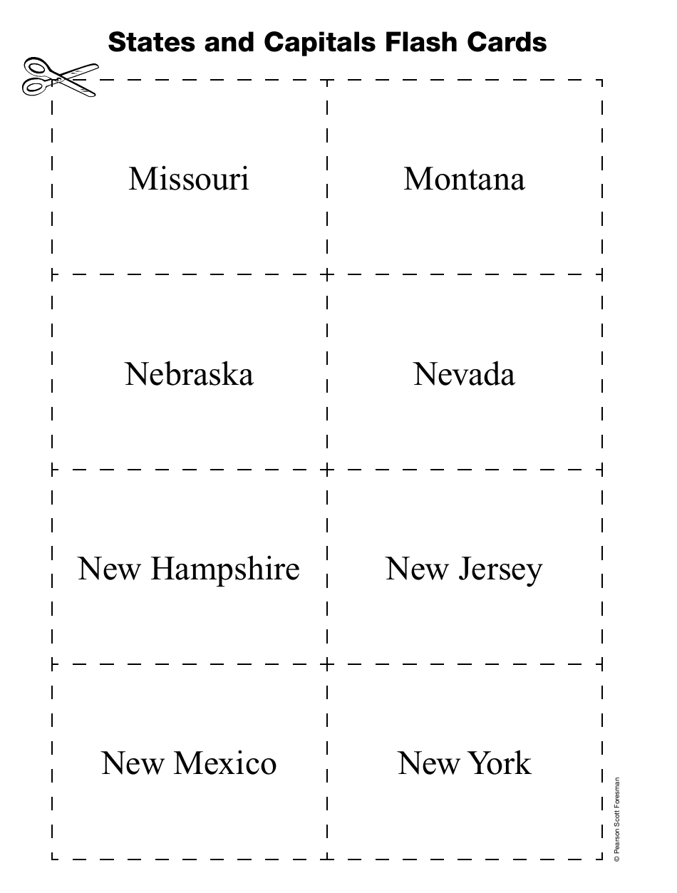 States and Capitals Flash Cards - Pearson Scott Foresman, Page 7