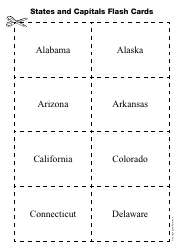 Document preview: States and Capitals Flash Cards - Pearson Scott Foresman