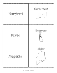 Northeast States &amp; Capitals Map Worksheet and Flashcards, Page 4
