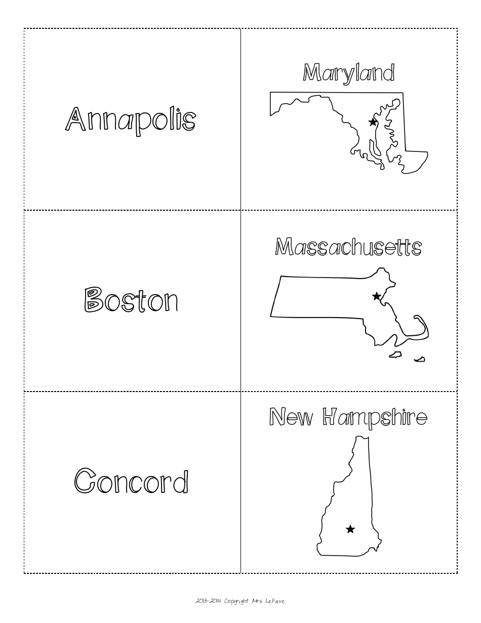 Northeast States & Capitals Map Worksheet and Flashcards Download ...