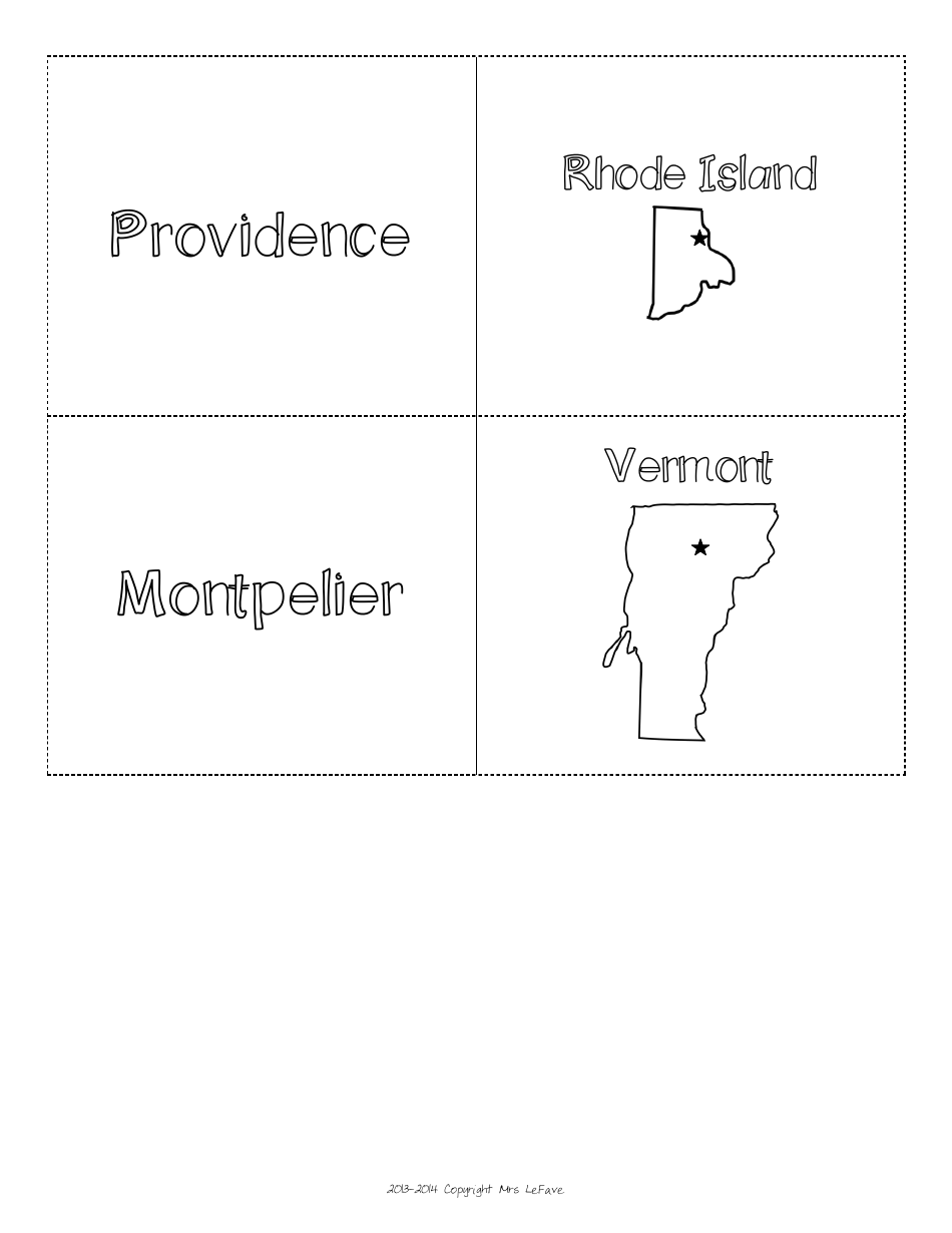 Northeast States & Capitals Map Worksheet and Flashcards Download ...