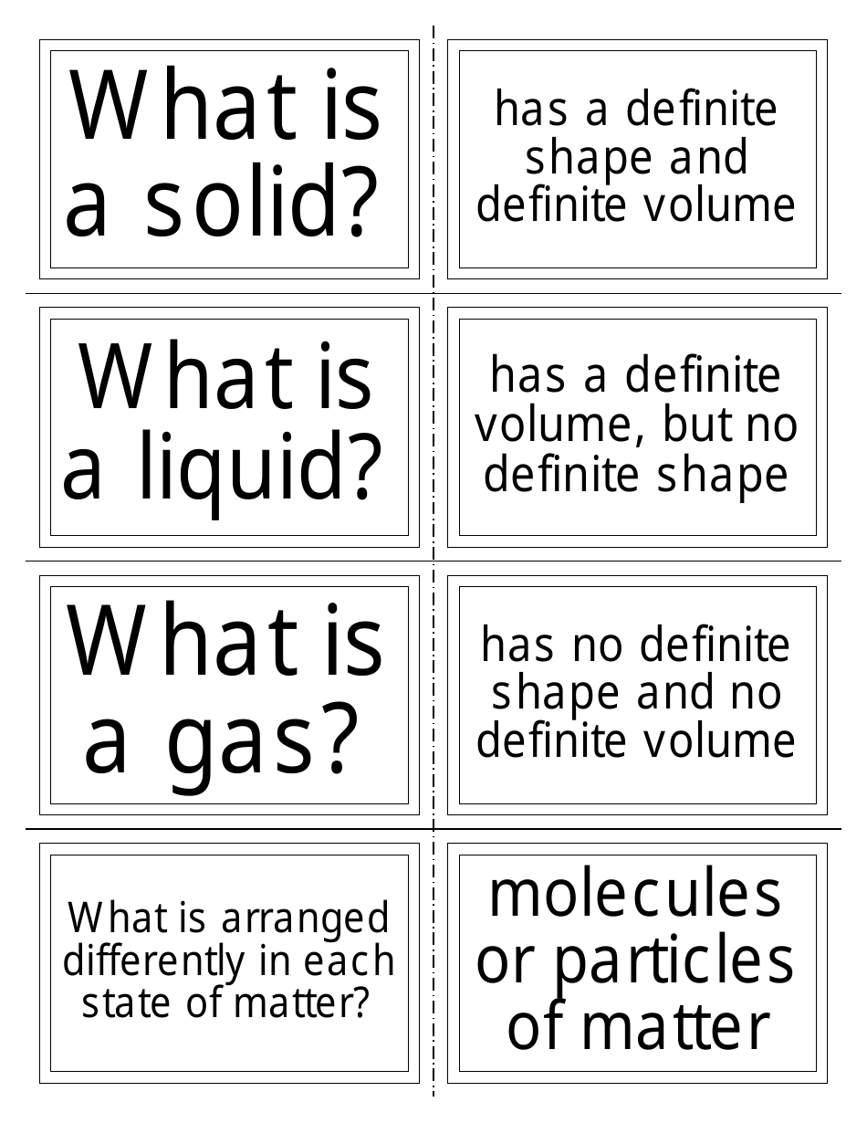 Chemistry Flashcards - Matter, Mass, Volume, Page 4
