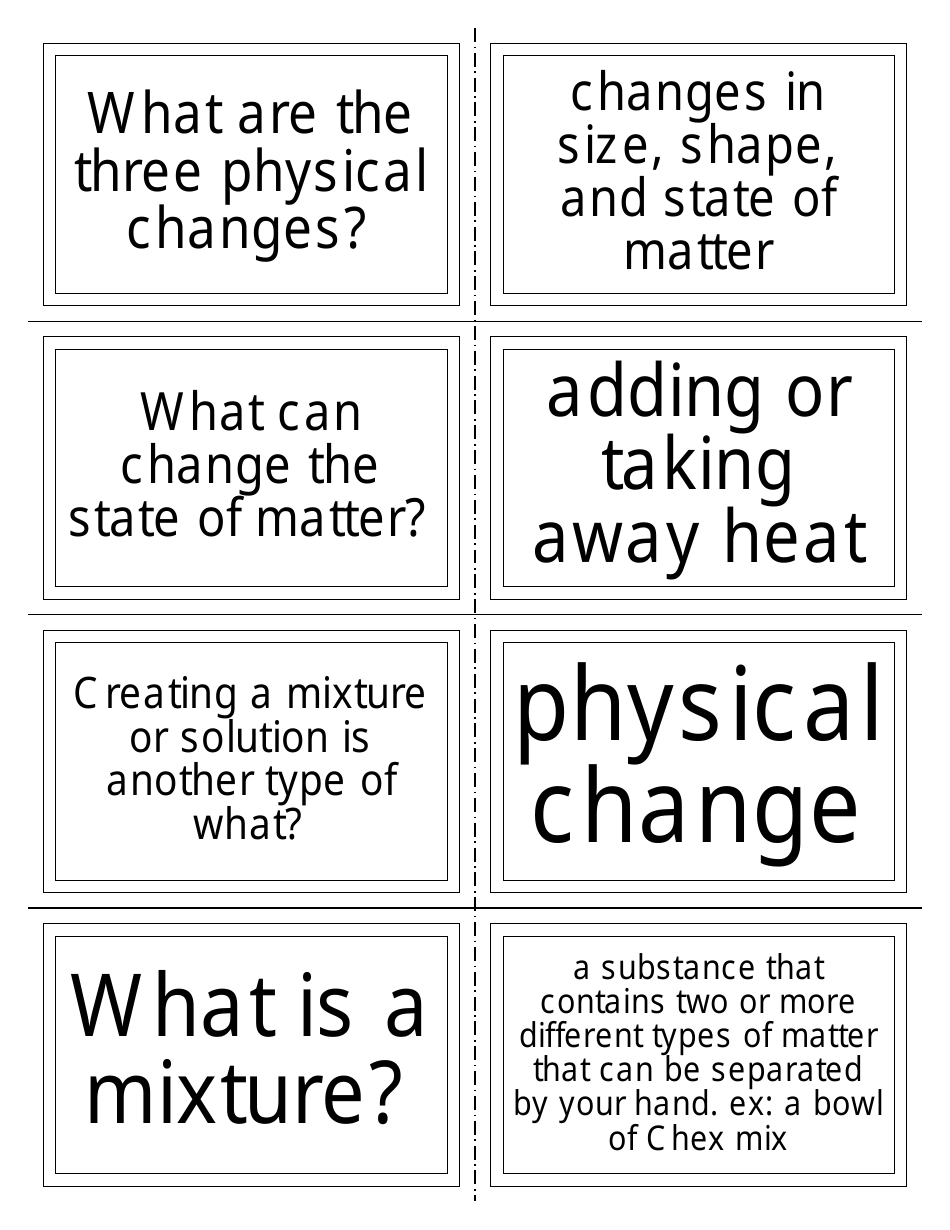 Chemistry Flashcards - Matter, Mass, Volume, Page 6