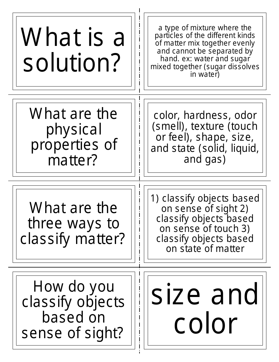 Chemistry Flashcards - Matter, Mass, Volume, Page 7