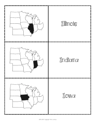 Midwest States &amp; Capitals Map Worksheet and Flashcards, Page 6
