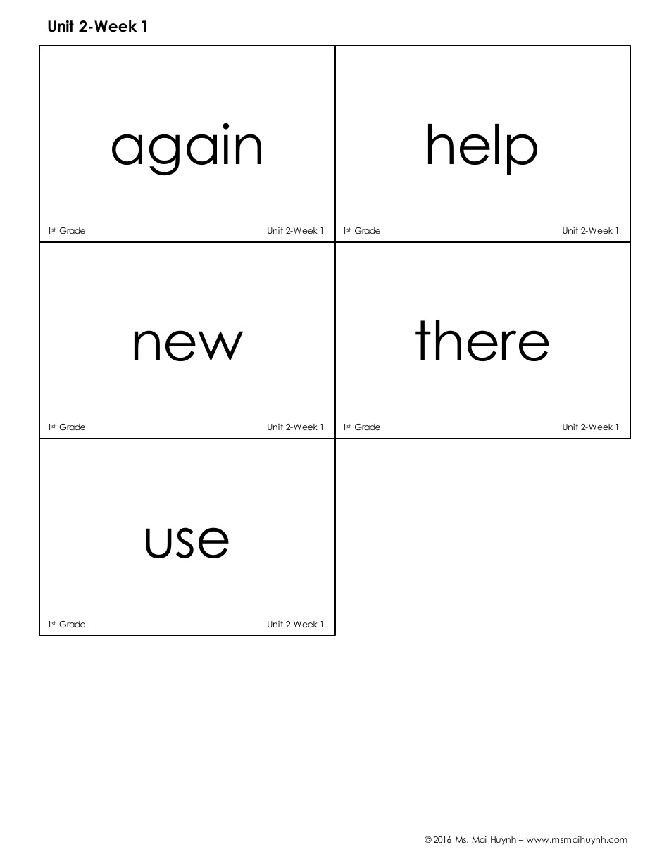 High Frequency Words Flashcards - Ms. Mai Huynh, Page 12