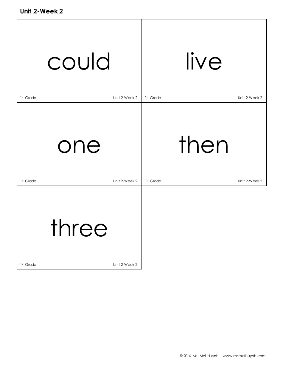 High Frequency Words Flashcards - Ms. Mai Huynh, Page 13