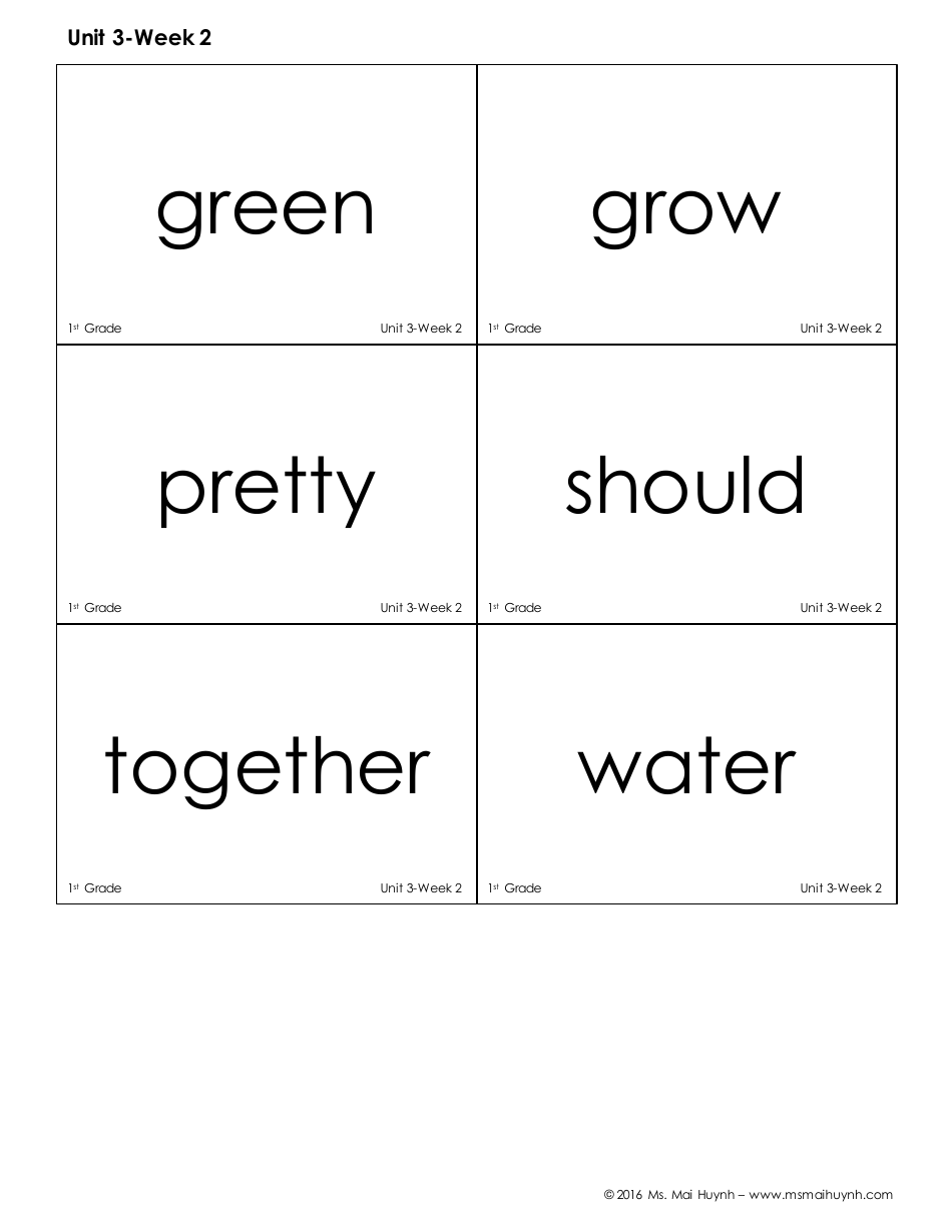 High Frequency Words Flashcards - Ms. Mai Huynh, Page 18