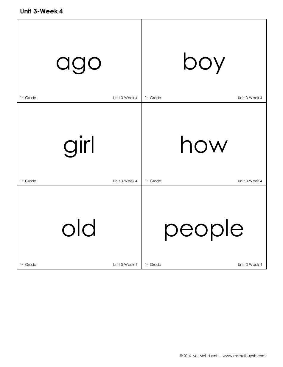High Frequency Words Flashcards - Ms. Mai Huynh, Page 20