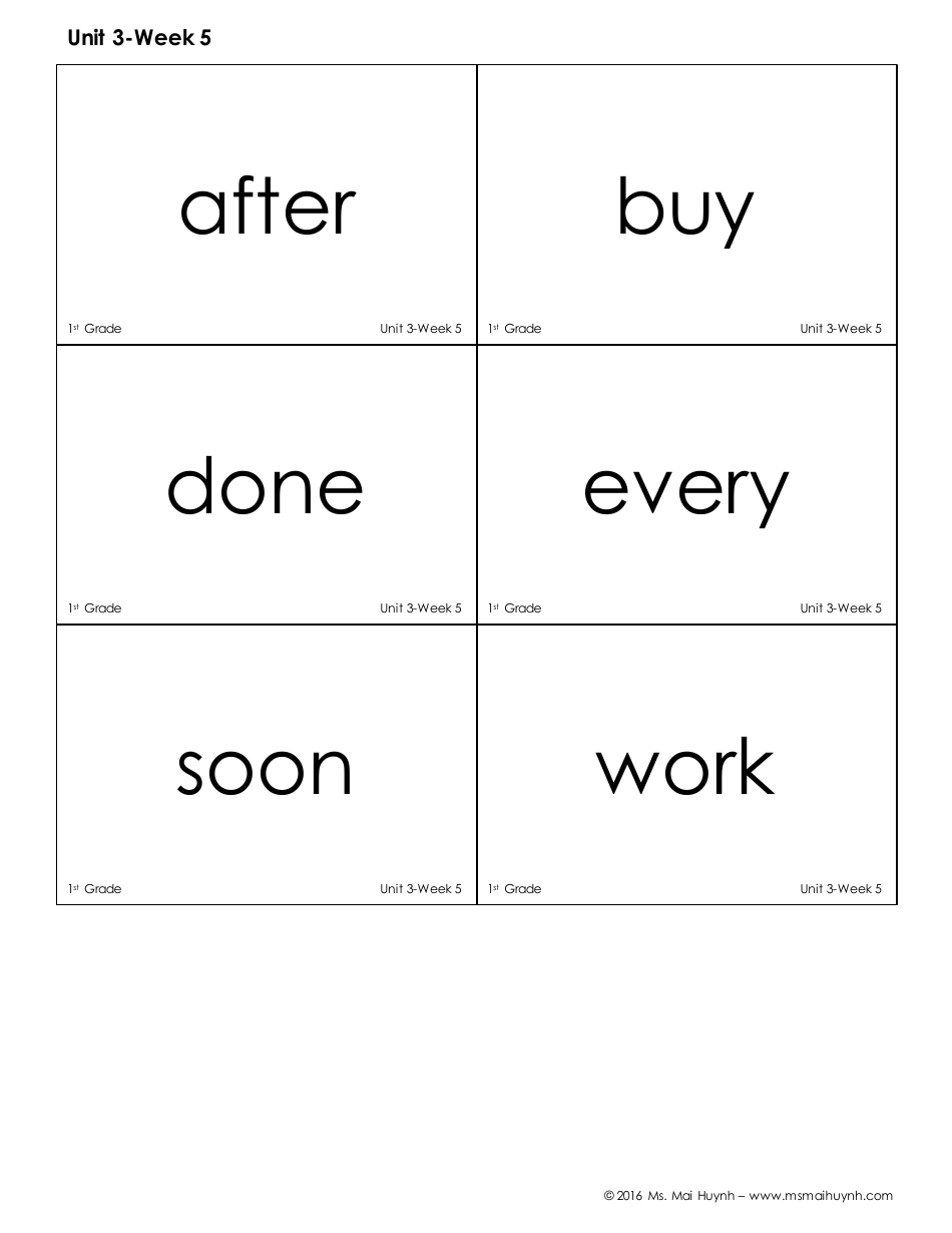 High Frequency Words Flashcards - Ms. Mai Huynh, Page 21