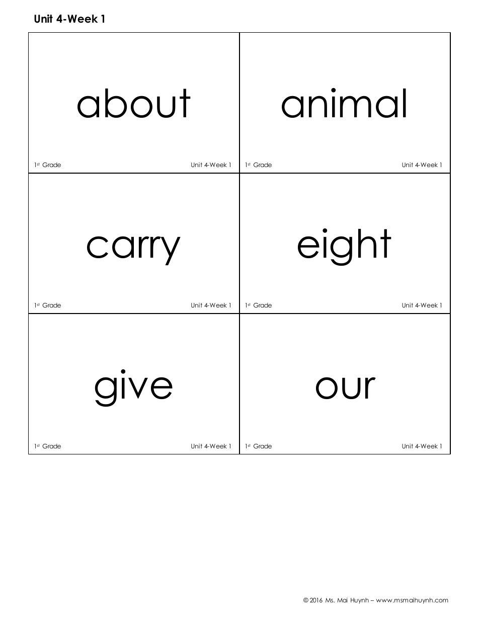 High Frequency Words Flashcards - Ms. Mai Huynh, Page 22