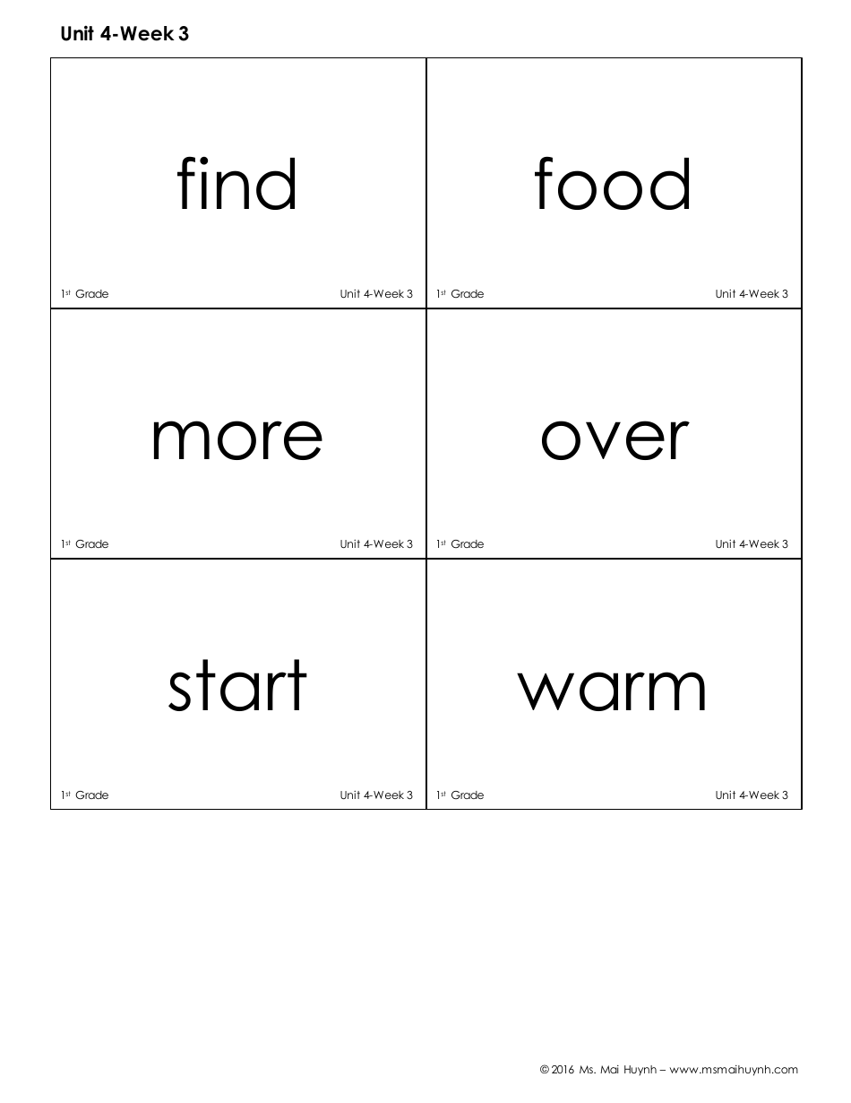 High Frequency Words Flashcards - Ms. Mai Huynh, Page 24