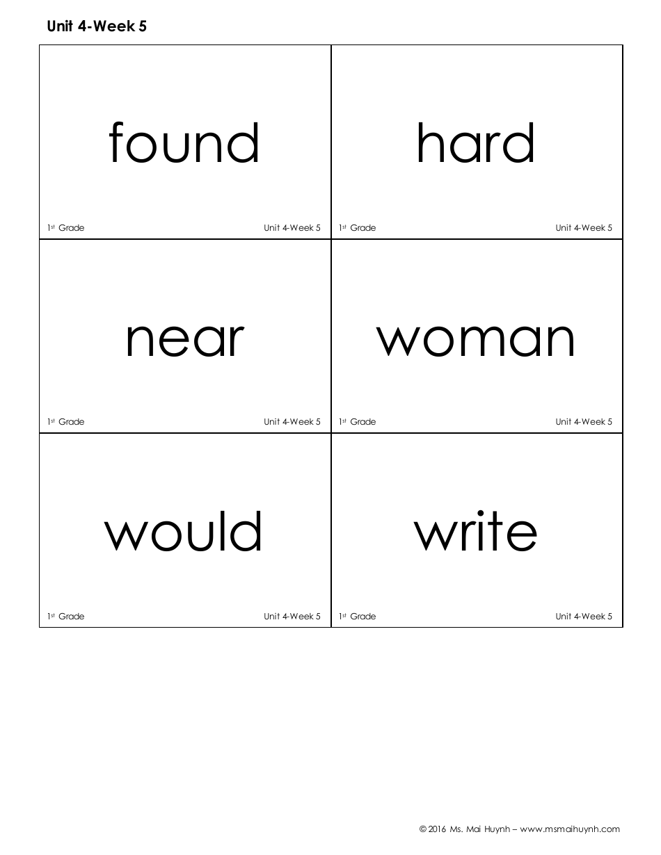 High Frequency Words Flashcards - Ms. Mai Huynh, Page 26