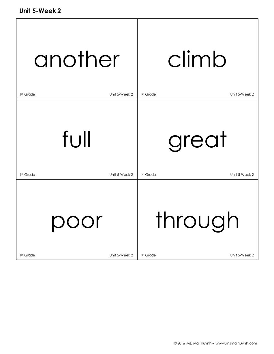 High Frequency Words Flashcards - Ms. Mai Huynh, Page 28