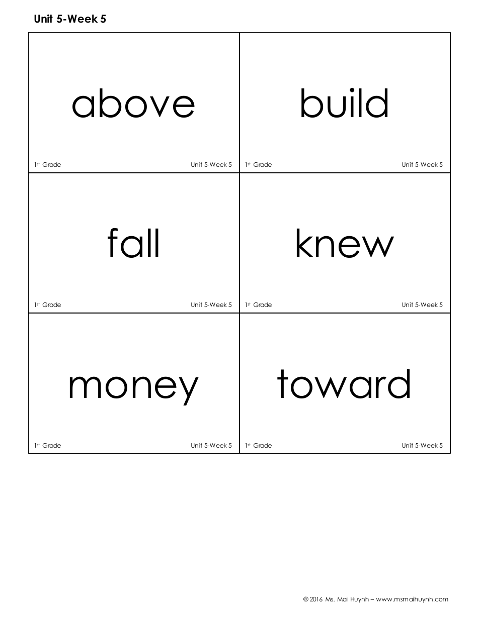 High Frequency Words Flashcards - Ms. Mai Huynh, Page 31