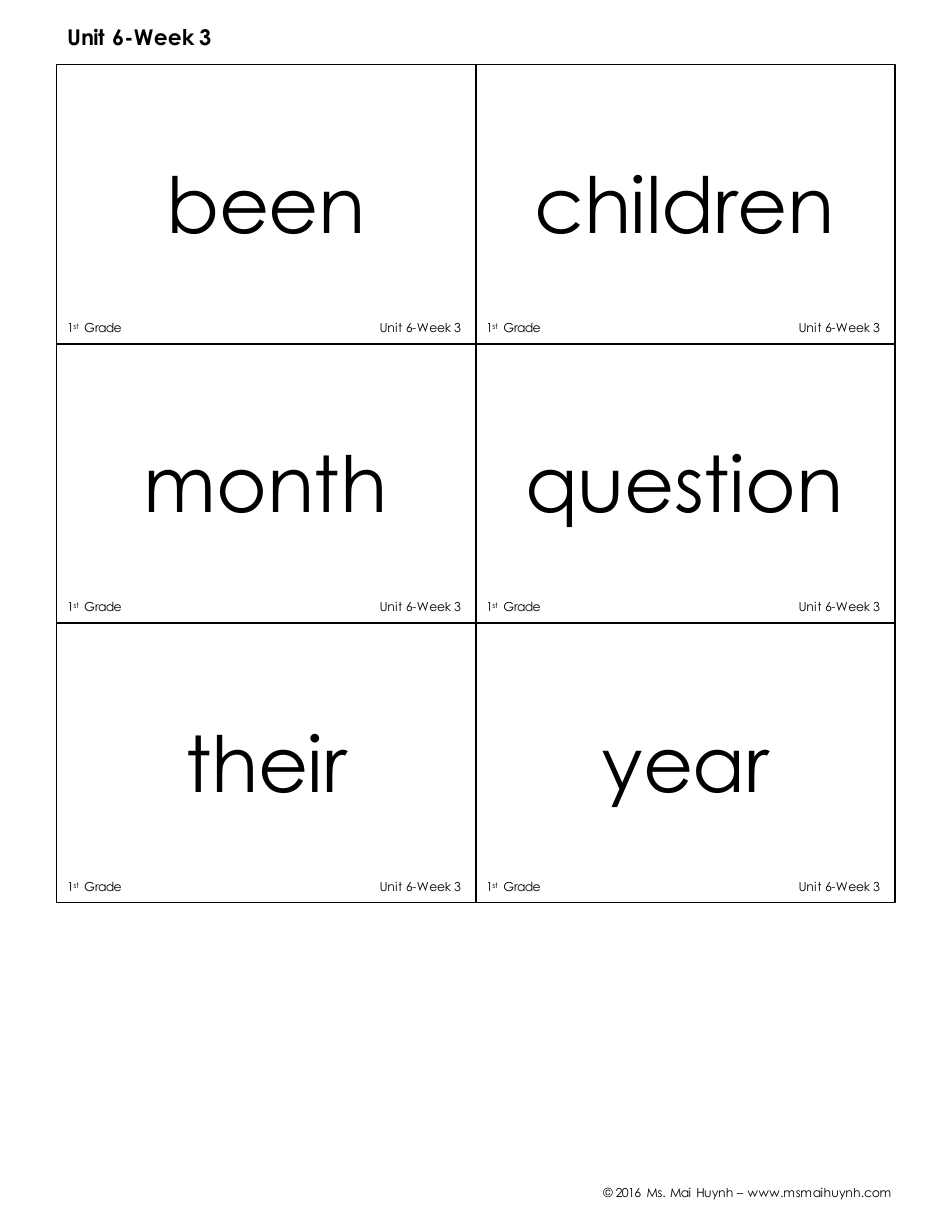 High Frequency Words Flashcards - Ms. Mai Huynh, Page 34