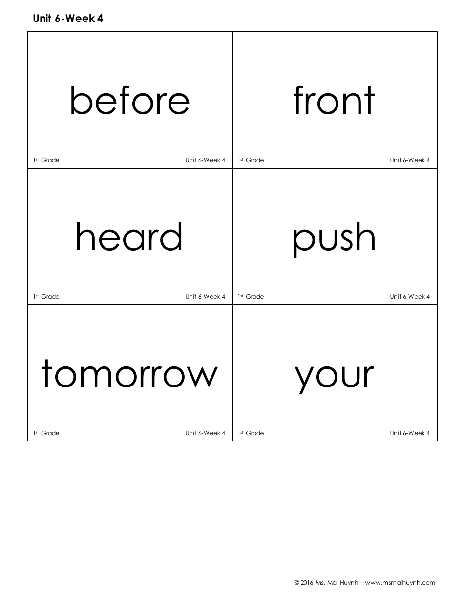 High Frequency Words Flashcards - Ms. Mai Huynh, Page 35