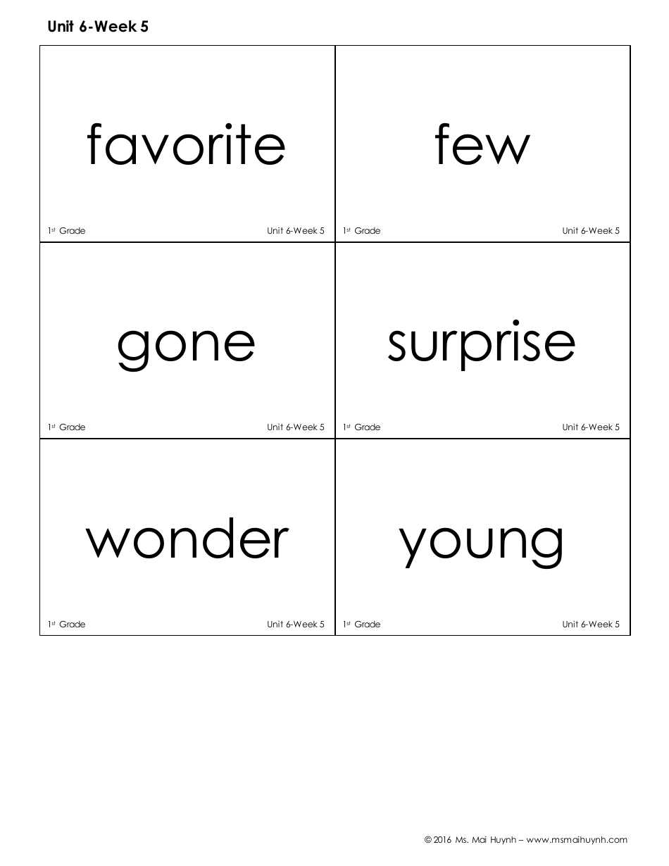 High Frequency Words Flashcards - Ms. Mai Huynh, Page 36
