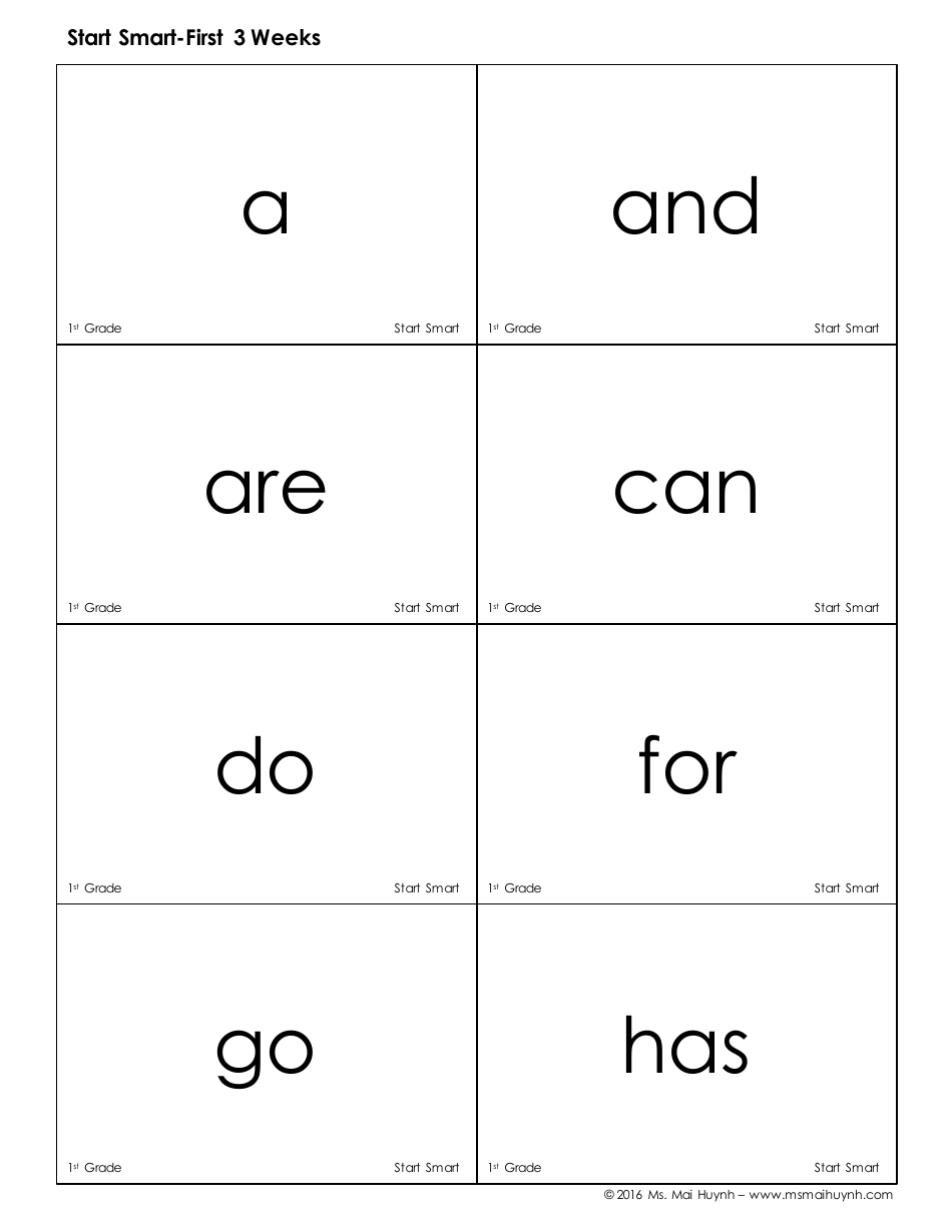 High Frequency Words Flashcards - Ms. Mai Huynh, Page 3