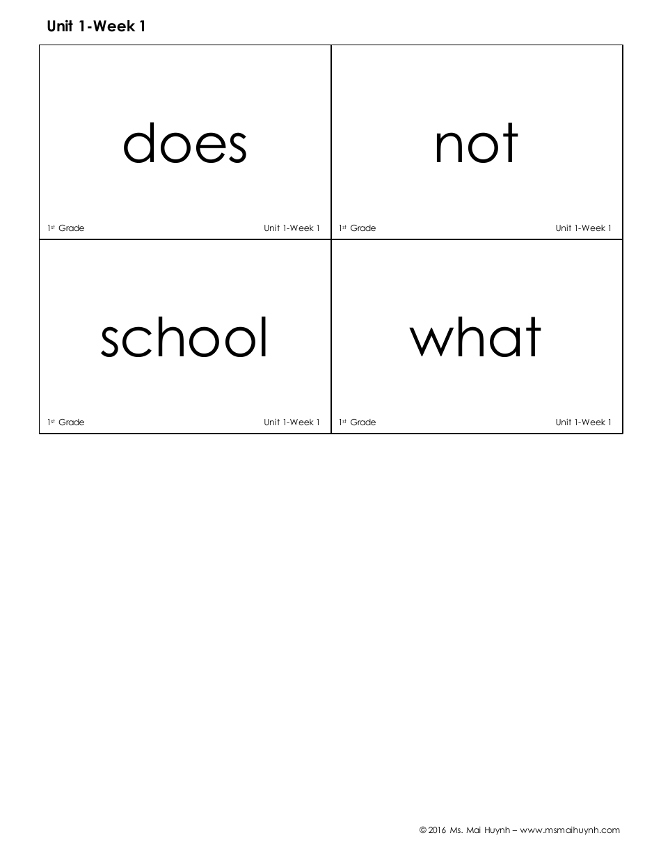 High Frequency Words Flashcards - Ms. Mai Huynh, Page 7