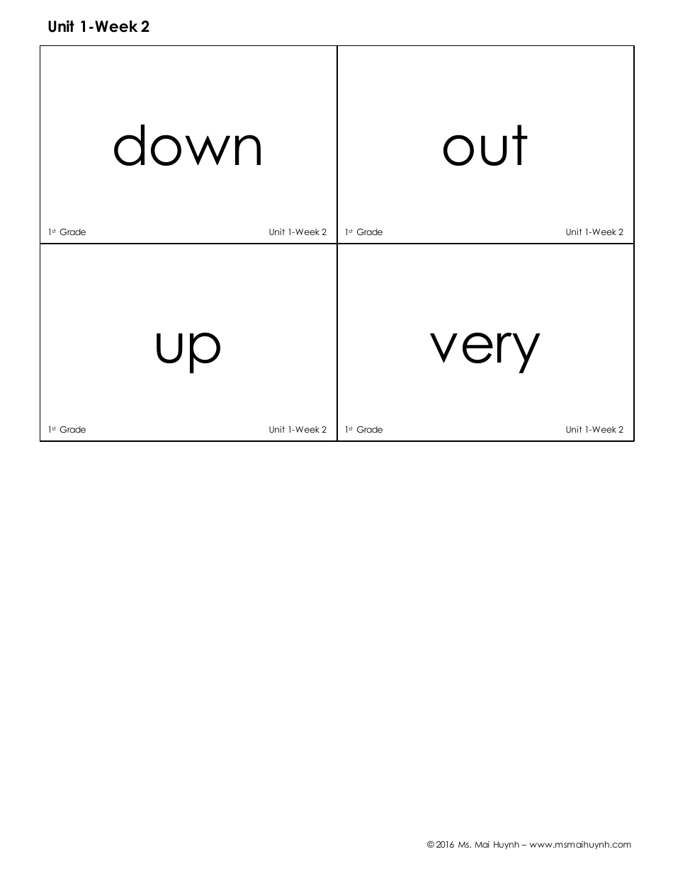 High Frequency Words Flashcards - Ms. Mai Huynh, Page 8