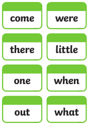 Sight Words Flashcards, Page 4