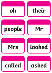 Sight Words Flashcards, Page 5