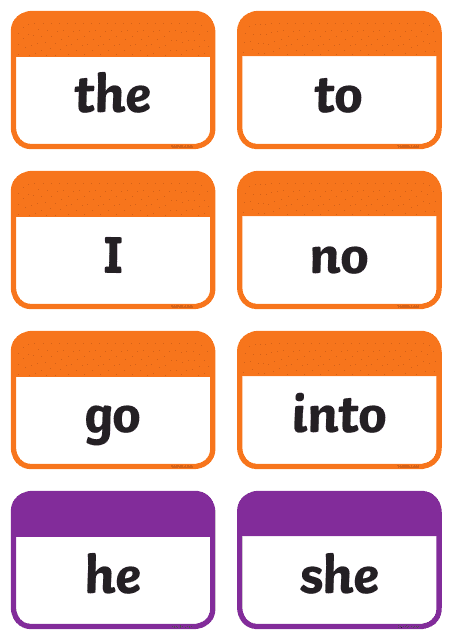 Sight Words Flashcards Download Pdf
