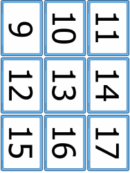 1-20 Number Flashcards - Blue, Page 2