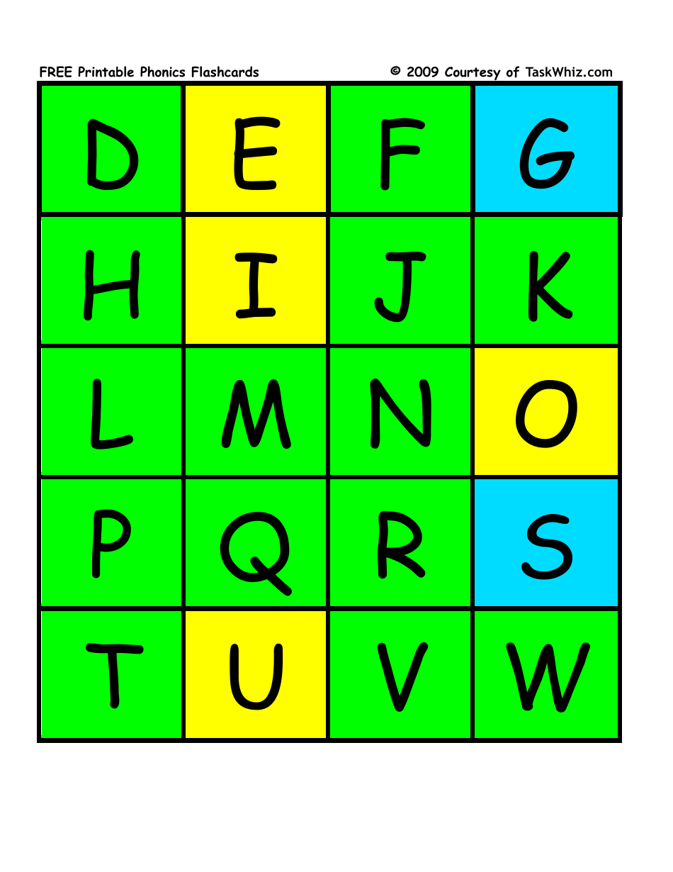 Phonics Flashcards - Courtesy of Raskwhiz, Page 8