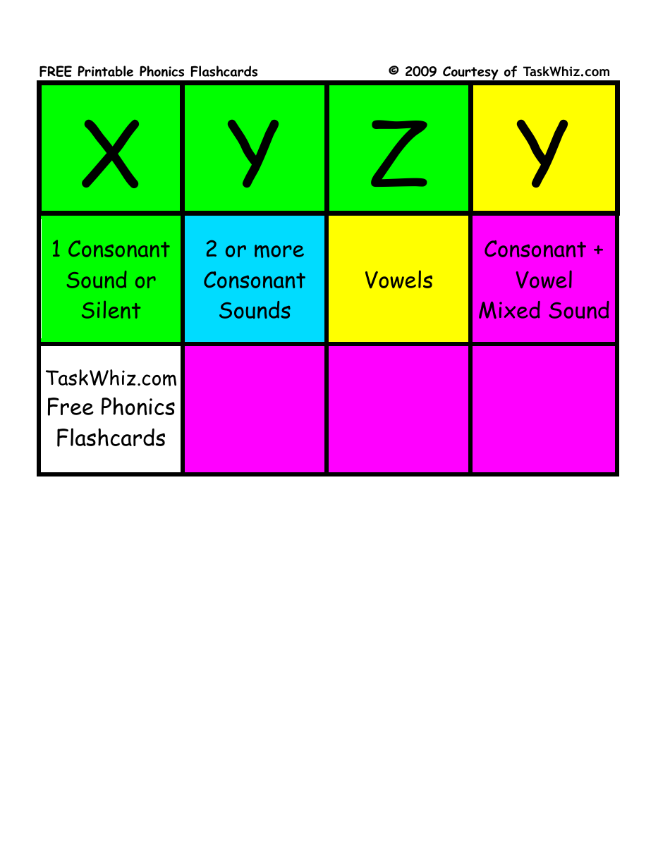 Phonics Flashcards - Courtesy of Raskwhiz, Page 9