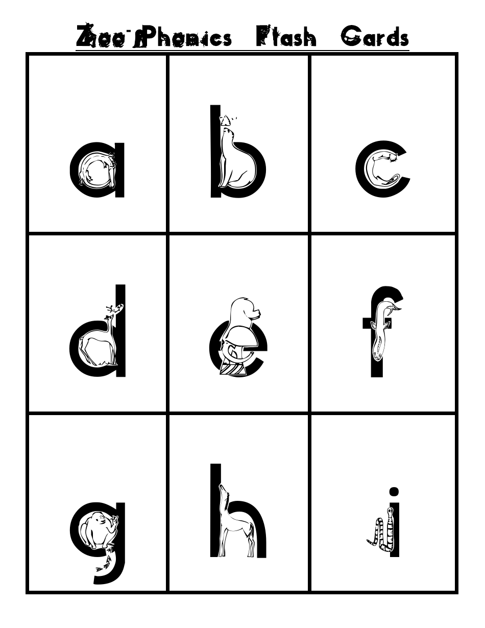 Zoo-Phonics Flash Cards Download Printable PDF | Templateroller