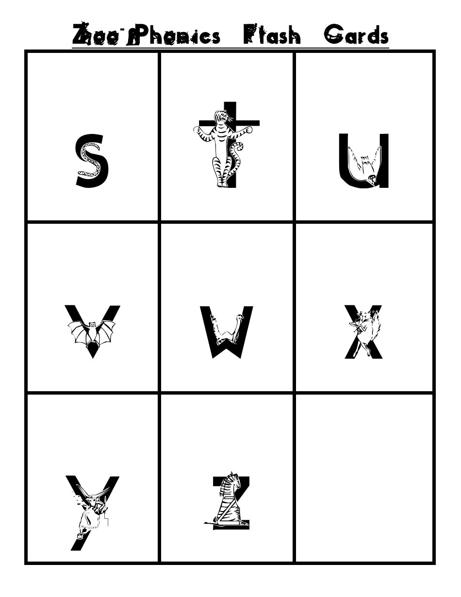 Zoo-Phonics Flash Cards, Page 6