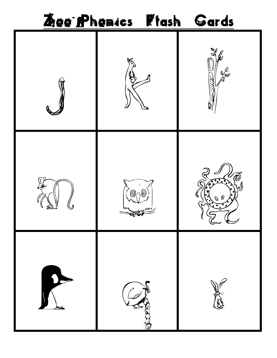 Zoo-Phonics Flash Cards Download Printable PDF | Templateroller