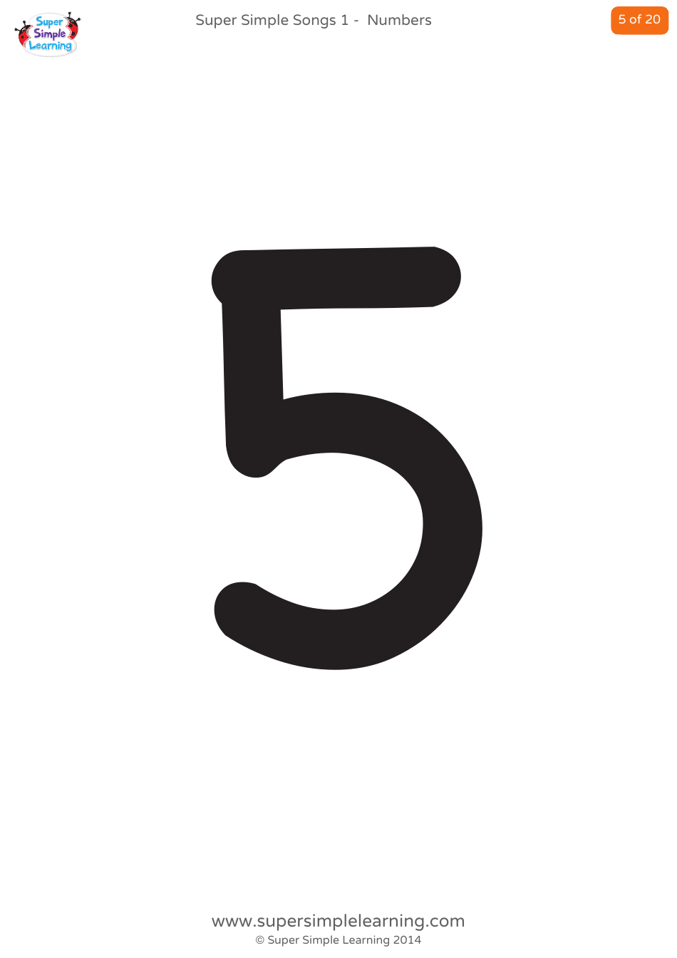 Numbers Flashcards - 1-20, Page 5