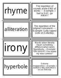 Literary Devices Flashcards - Squares, Page 2